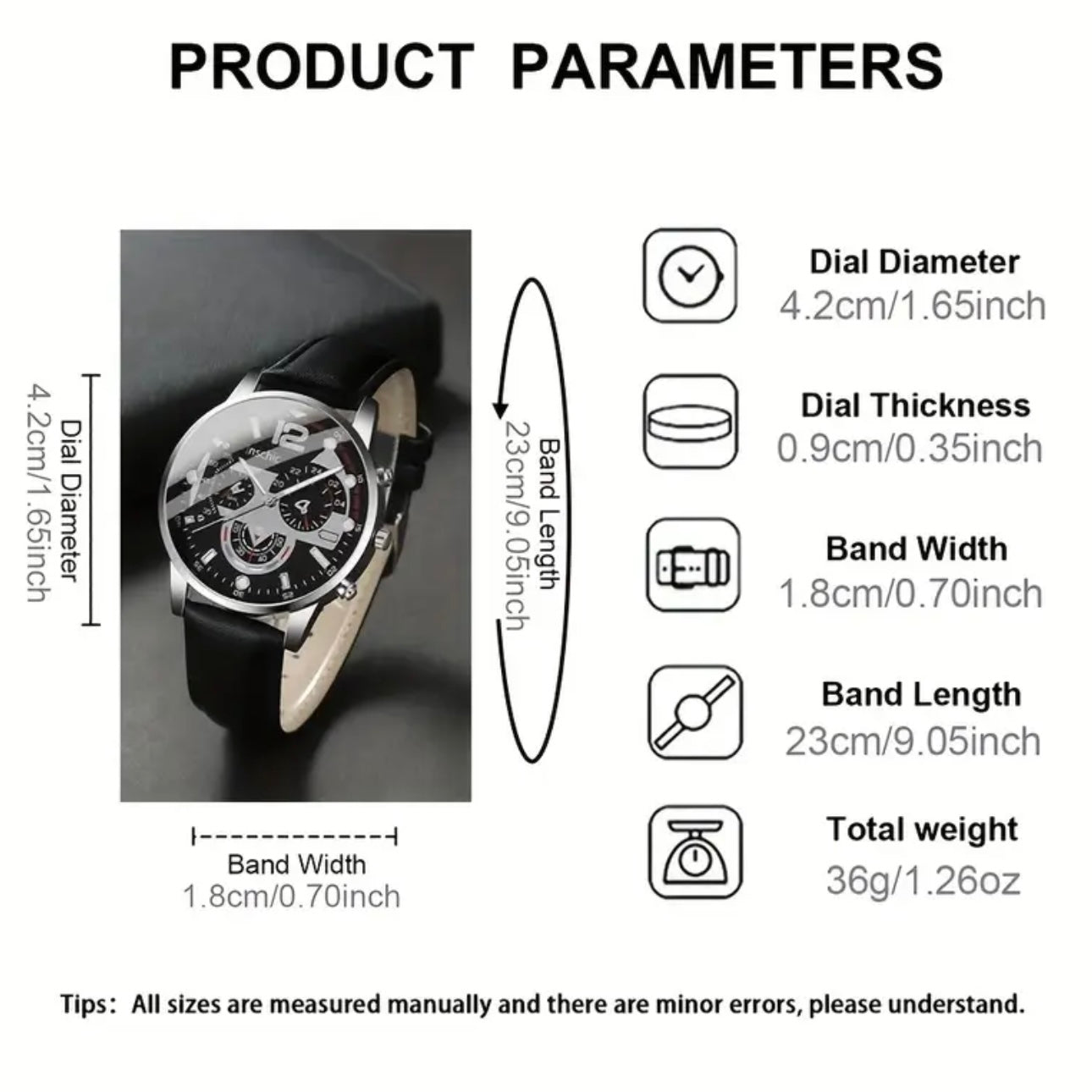 MSCXDK 10pcs Men’s Luxury Fashion Quartz Watch Set