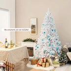 Zenora White Artificial Christmas Tree with Metal Stand