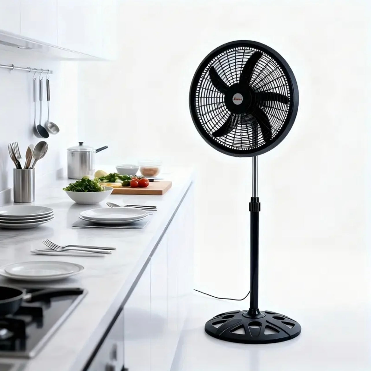 Zenora Large Electric Fan – Quiet 5-Blade Cooling