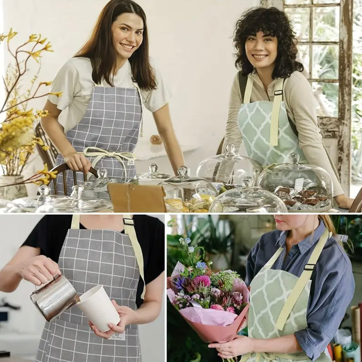 Zenora 2-Piece Heavy Duty Kitchen Chef Apron Set