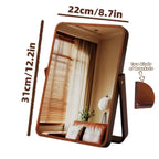 Zenora Natural Bamboo Wood Full-Length Foldable Mirror