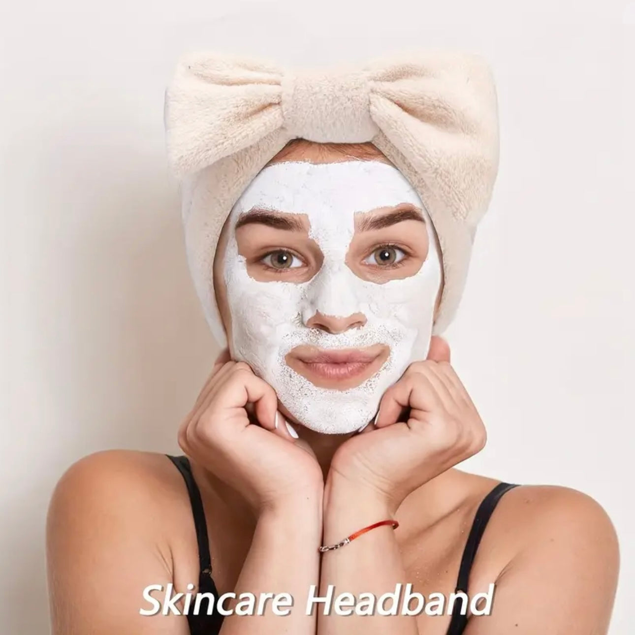 Zenora 5pcs Spa Headband & Wristband Set with Hair Claw Clips