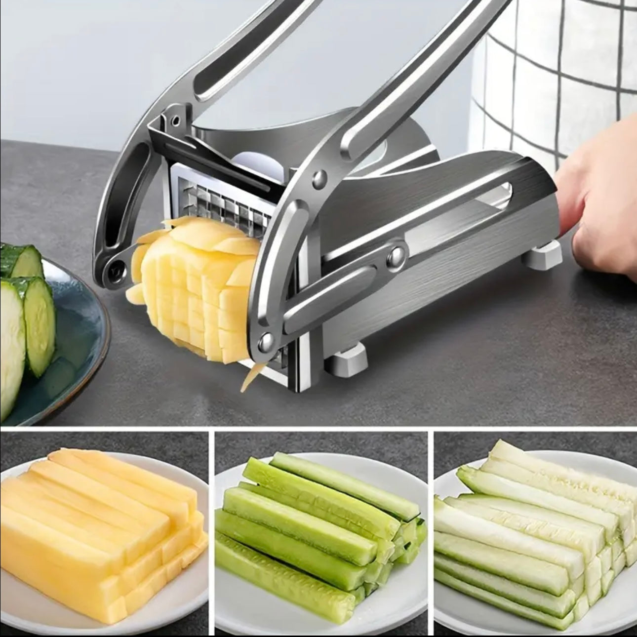 Zenora Stainless Steel Vegetable & French Fry Cutter