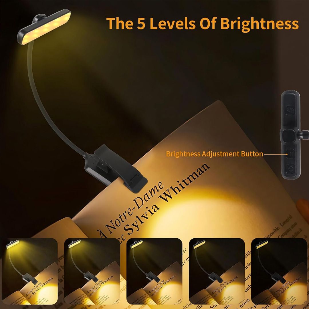 Zenora Adjustable LED Reading Light [Black]