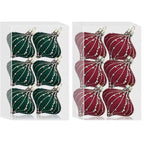 Zenora 6pcs Velvet Flocked Christmas Ball Hanging Ornaments