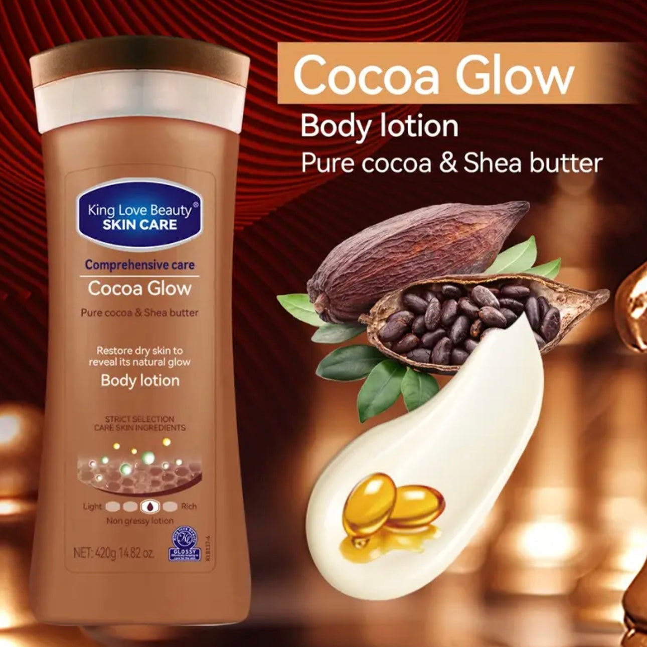 King Love Beauty Cocoa Glow Body Lotion 420g