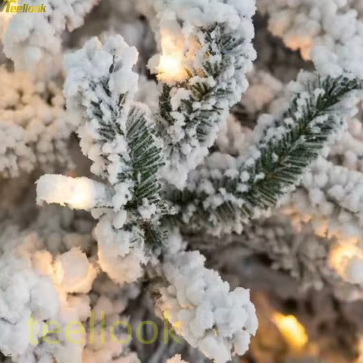 Teellook Luminous Flocking Snowflake Christmas Tree