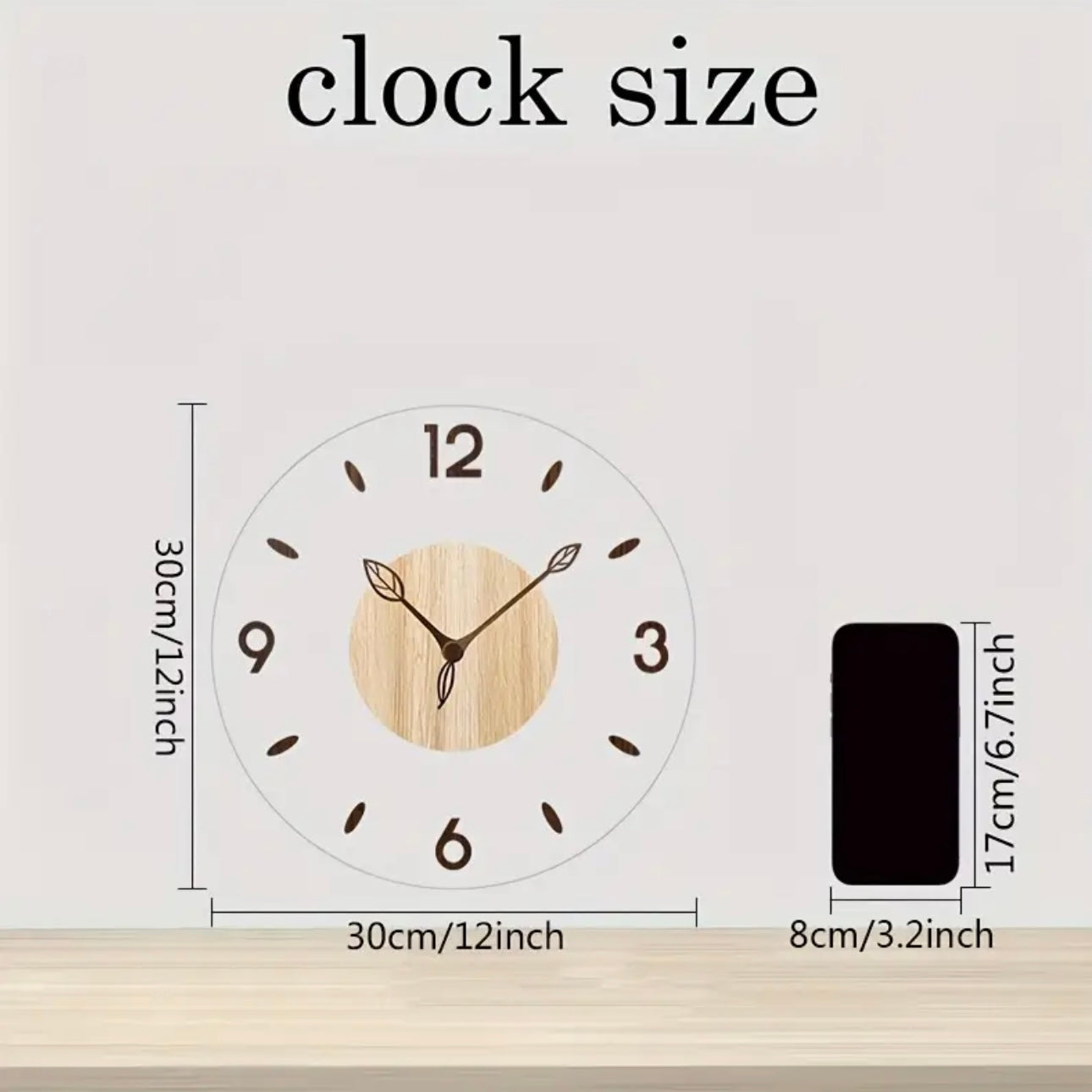 Zenora Glowtick Modern Minimalist Silent Wall Clock