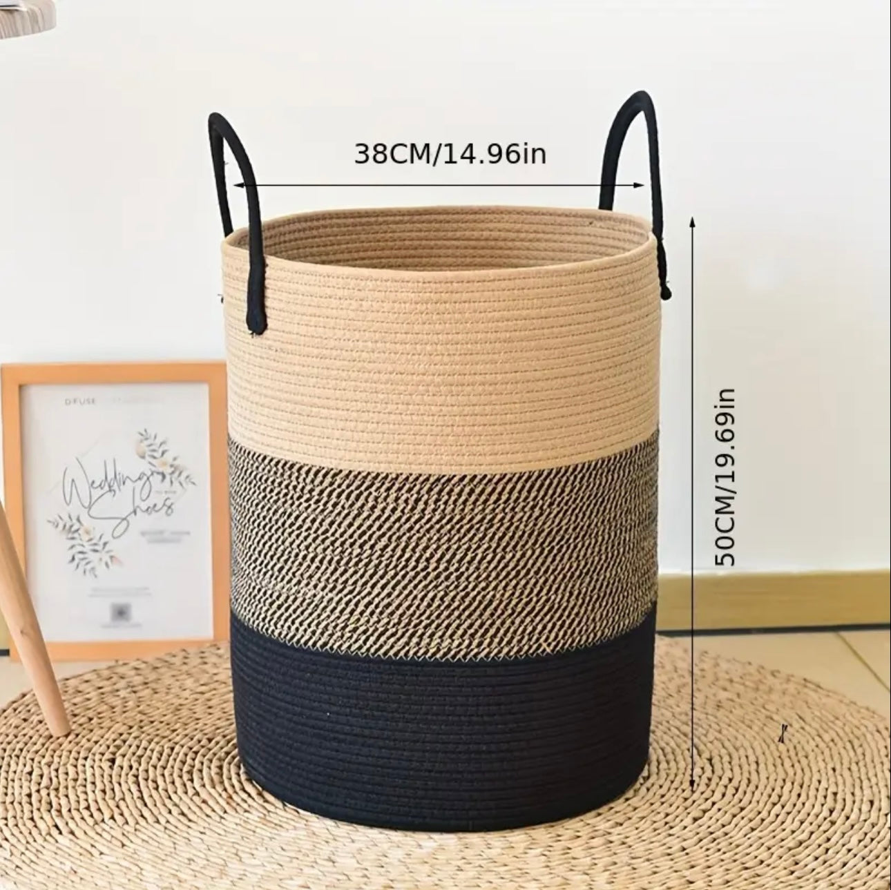 Zenora Extra-Large Scandinavian Collapsible Storage Basket