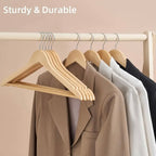 Zenora 22-Pack Premium Wood Suit Hangers