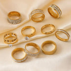 Luxe Radiance 10-Piece Women’s Ring Set