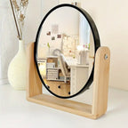 Zenora Elegant Wooden Frame Double-Sided Makeup Mirror