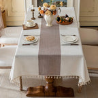 Zenora Bohemian Ruffled Rectangular Tablecloth