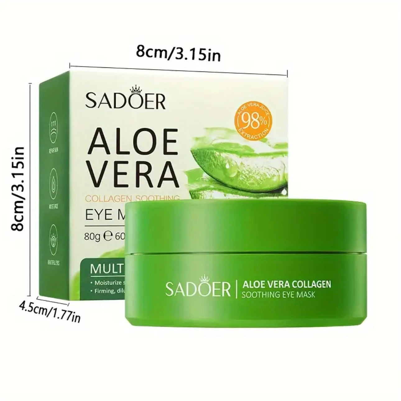SADOER Aloe Vera Collagen Crystal Eye Mask – 6 Box Set