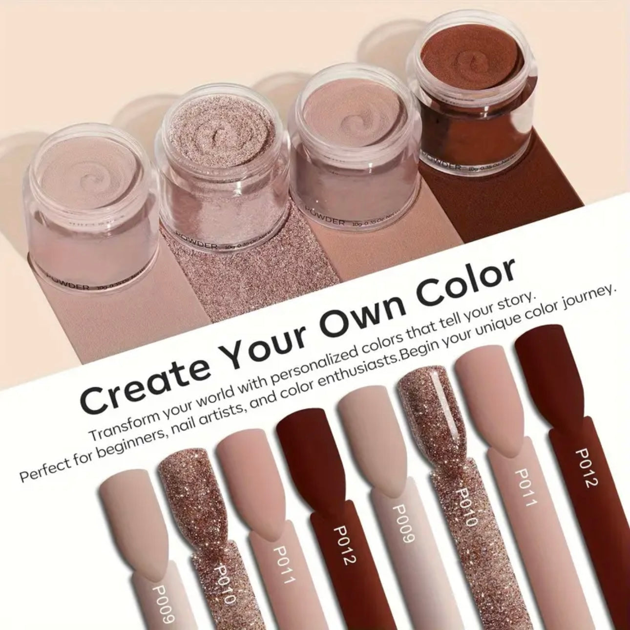 Zenora 4-Color Dip Powder Nail Kit