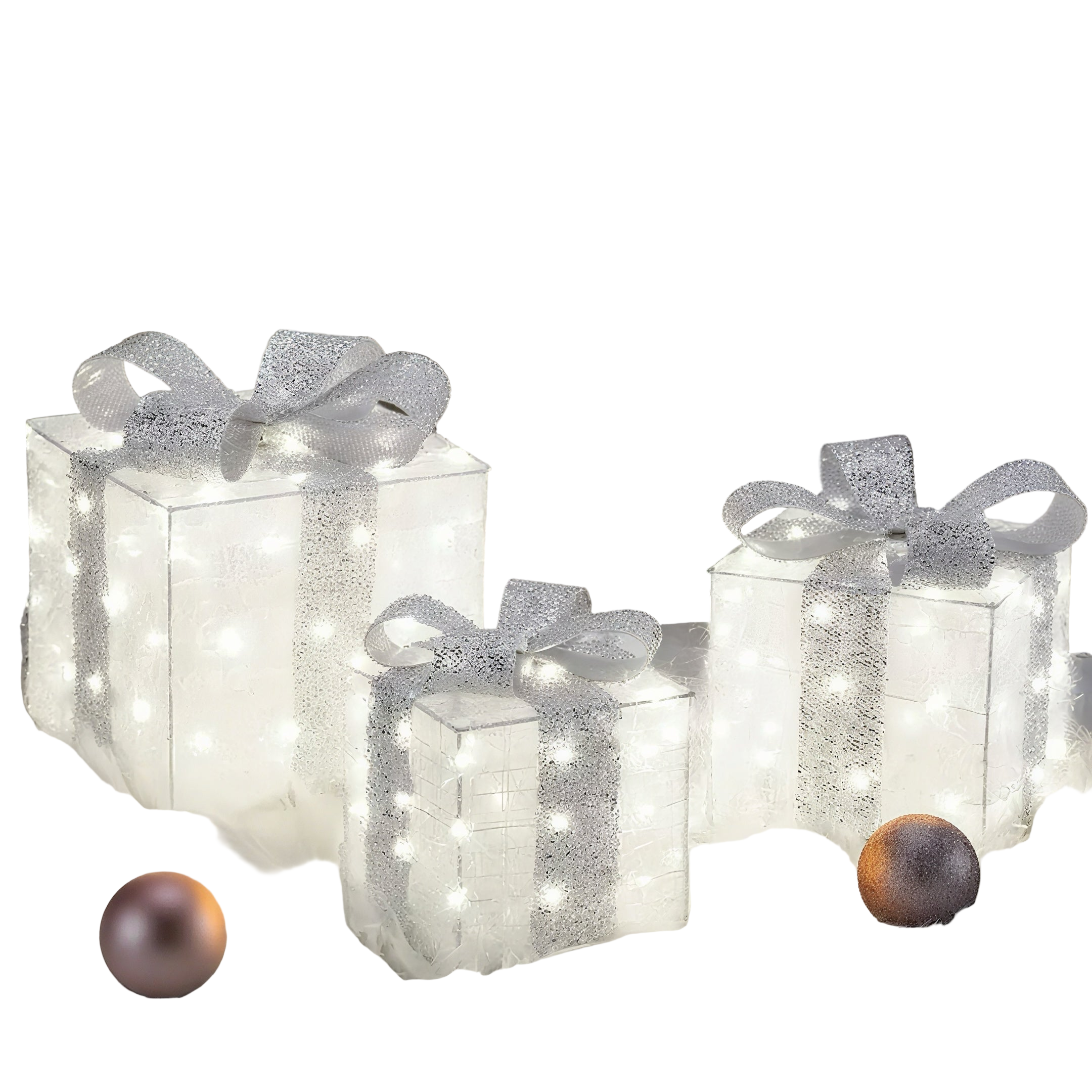 Zenora Set of 3 Light-Up Christmas Gift Boxes