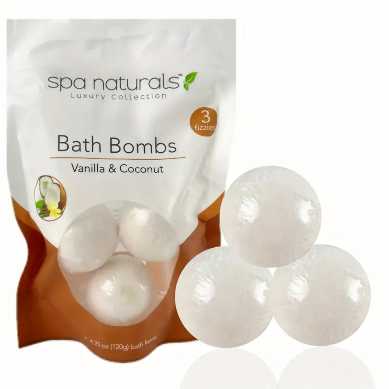 Zenora 3-Pack Vanilla & Coconut Bath Bomb Set