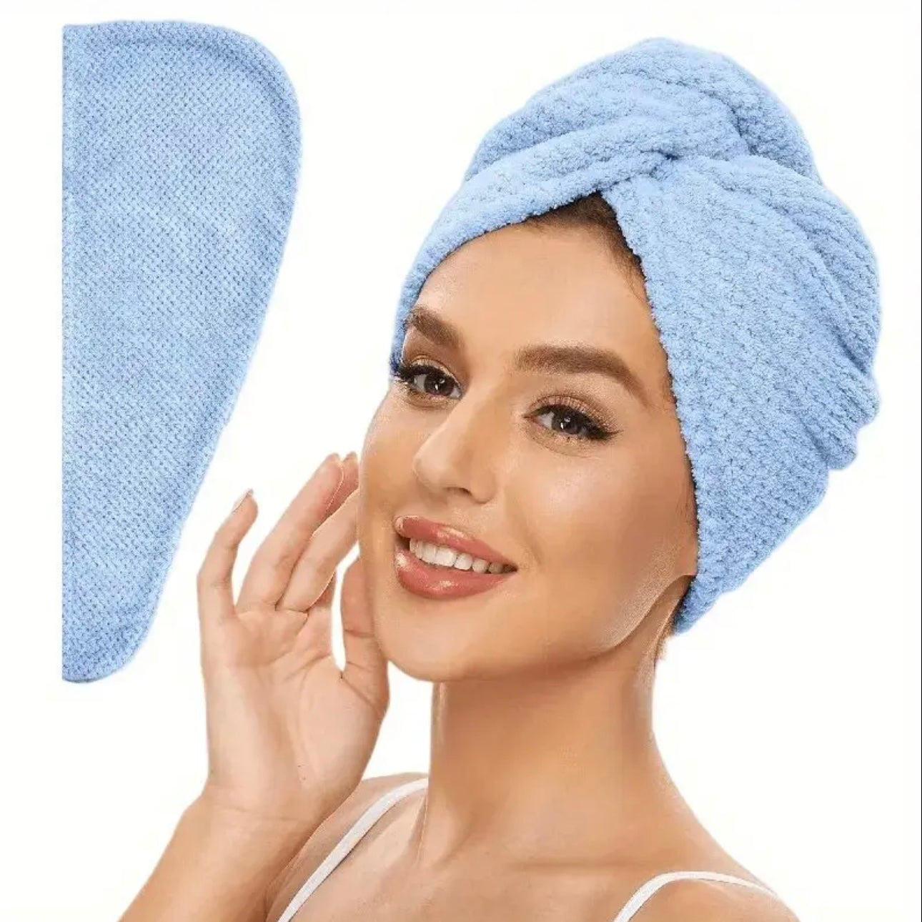 Zenora 2-Pack Super Absorbent Microfiber Hair Towels