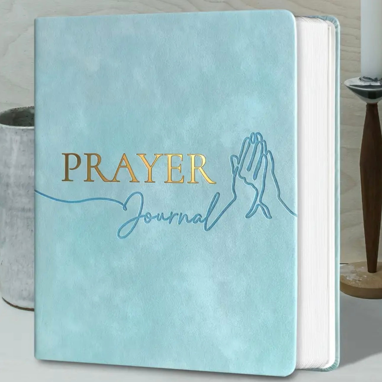 Faux Leather Daily Prayer & Gratitude Journal – Faith-Based Devotional Planner & Spiritual Reflection Notebook | Christian Prayer Book & Thoughtful Gift for Believers