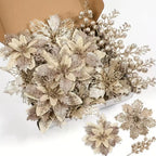 Zenora 21pcs Christmas Artificial Flower & Berry Bouquet Set