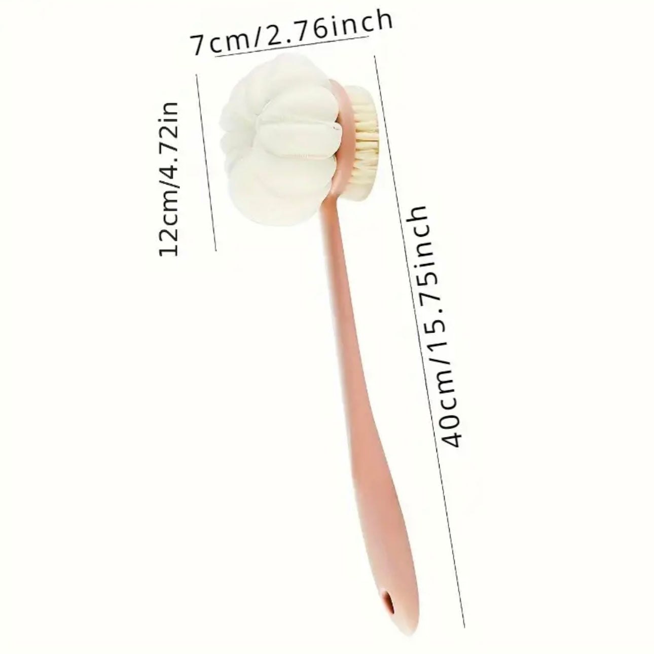 Zenora 2-in-1 Long-Handled Body Brush & Loofah