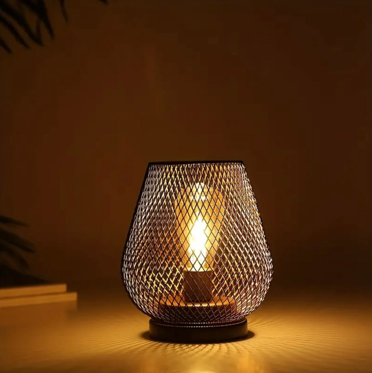 Zenora Metal Cage LED Lantern