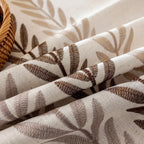 Zenora Beige Linen Floral Tablecloth – Farmhouse Style