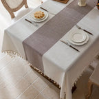 Zenora Bohemian Ruffled Rectangular Tablecloth