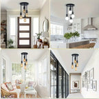 Zenora Black Modern 4-Light Iron Branch Chandelier