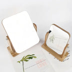 Zenora 360° Rotating HD Makeup Mirror with Woodgrain Finish