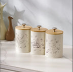 Zenora 3-Piece Bamboo Storage Jar Set