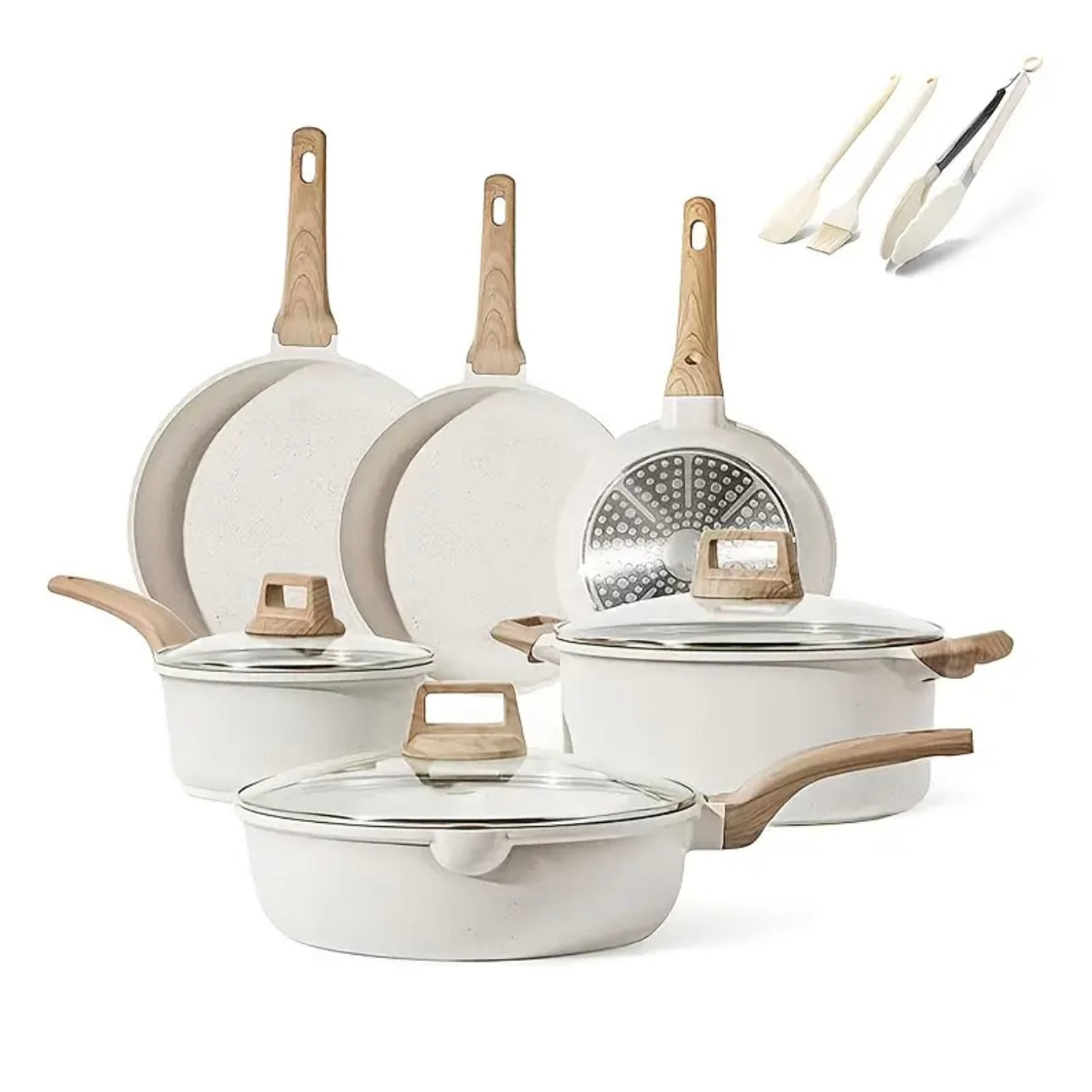 Zenora 11-Piece Stone Non-Stick Cookware Set