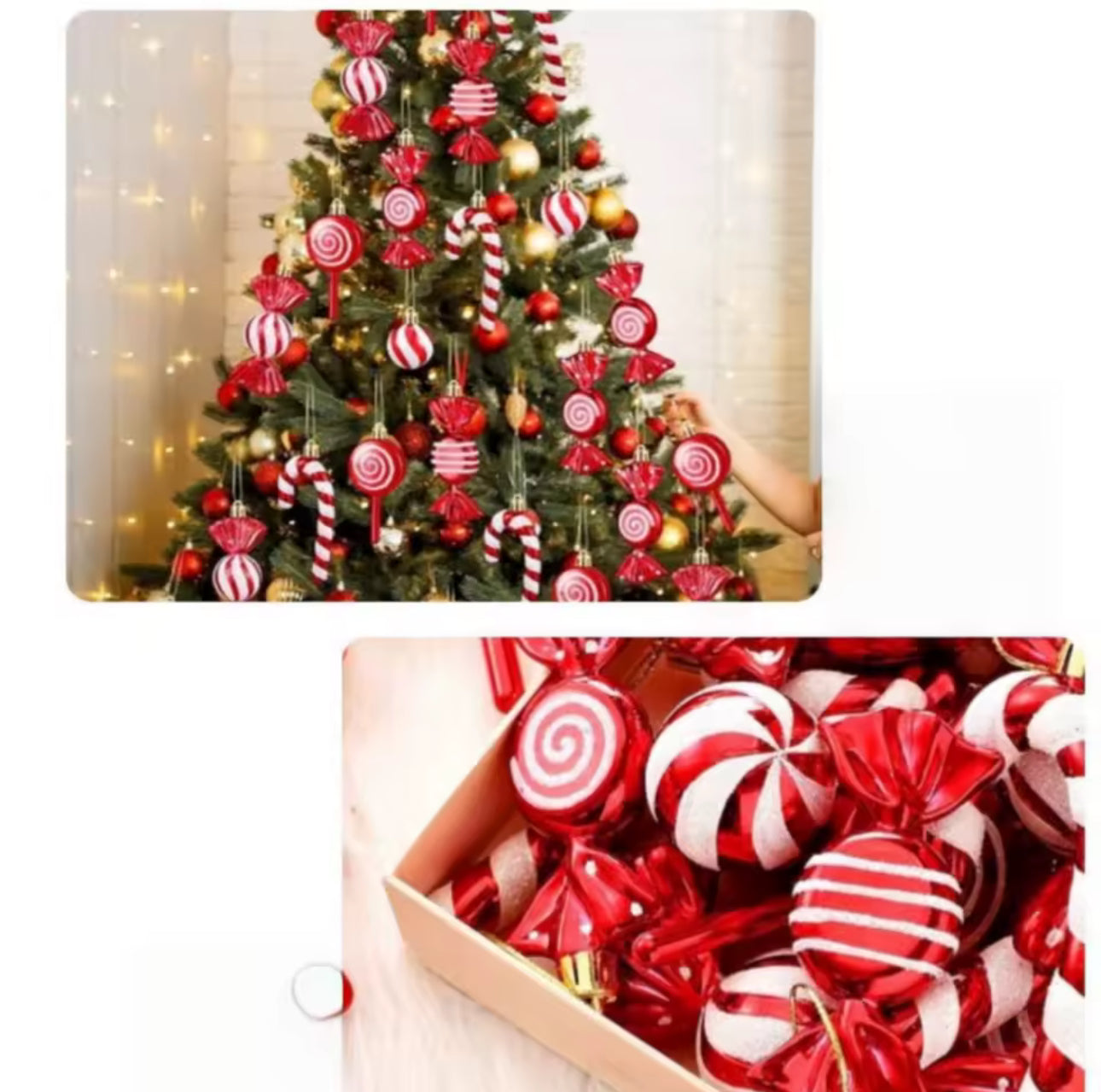 Zenora 30pcs Christmas Candy Hanging Ornaments