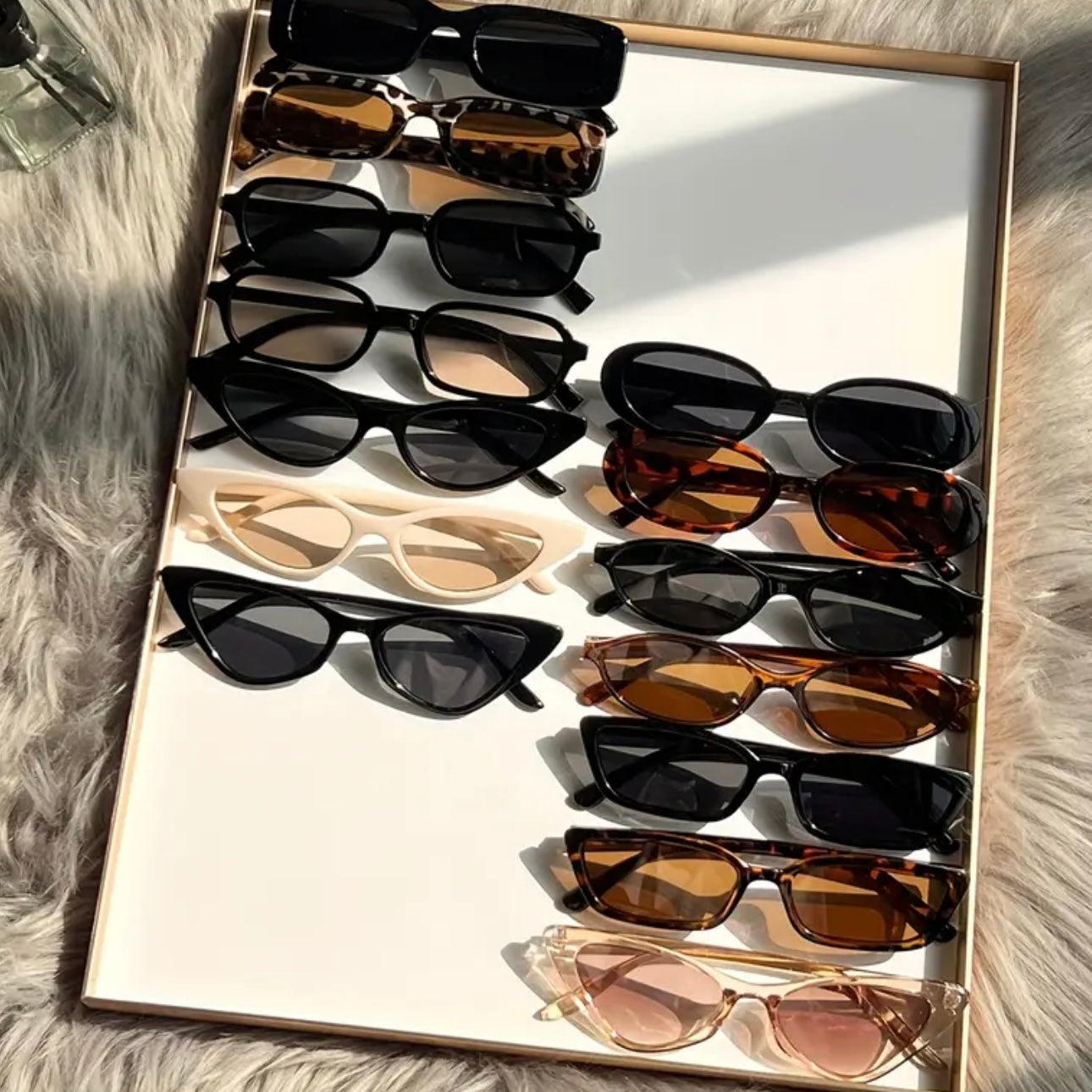 14pcs Fashion Glasses Set – Chic Black, Tortoiseshell & Leopard Print Frames