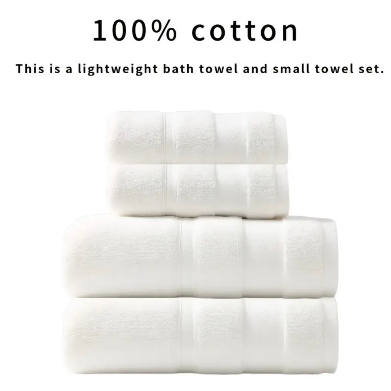 Zenora 4pcs Pure Cotton Bath Towel Set