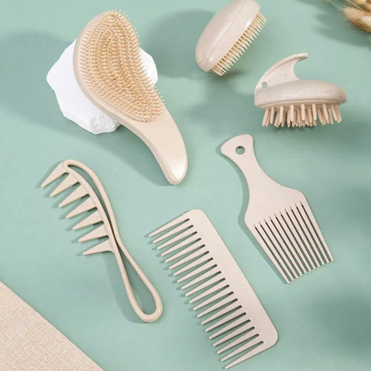 Zenora 9pcs Wheat Straw Hair & Scalp Care Set