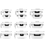 Zenora 24-Piece Glass Crisper Set (12 Bowls + 12 Lids)