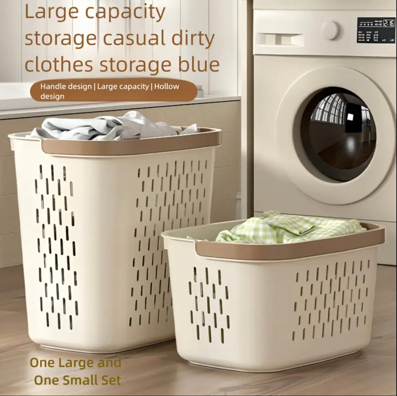 Zenora 2-Piece Large Laundry Hamper Set