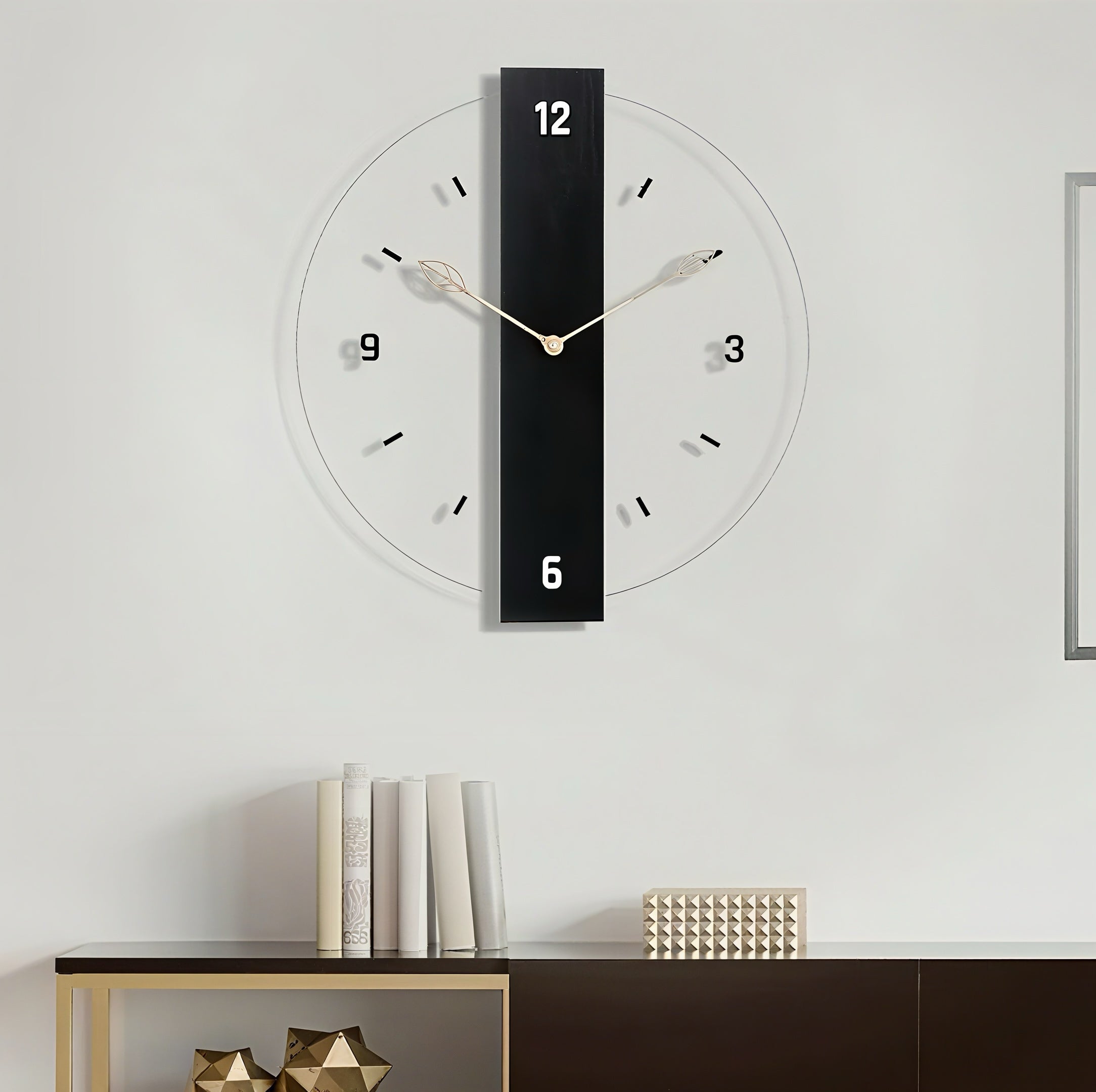 Zenora Glowtick Modern Minimalist Wall Cloc