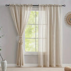 Zenora Japanese-Style Imitation Linen Window Screen Set