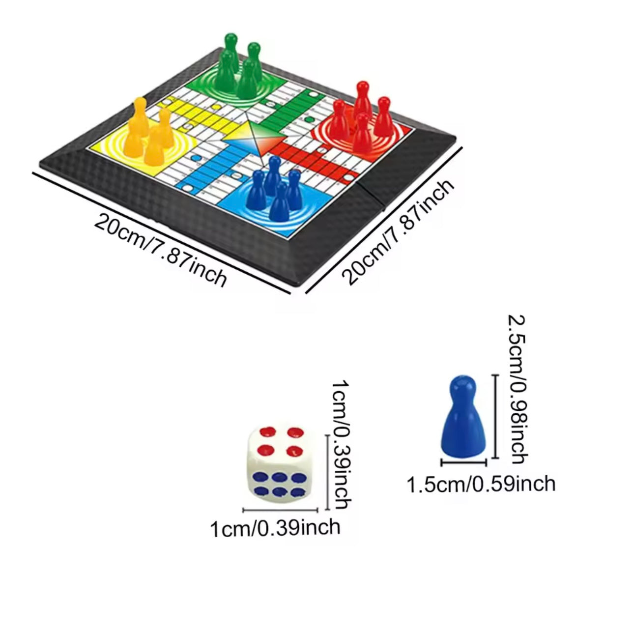 Zenora Ludo Game Set – Foldable Board for Travel, Family & Parent-Child Interaction