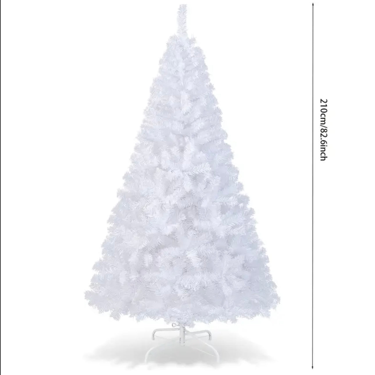 Zenora White Artificial Christmas Tree with Metal Stand