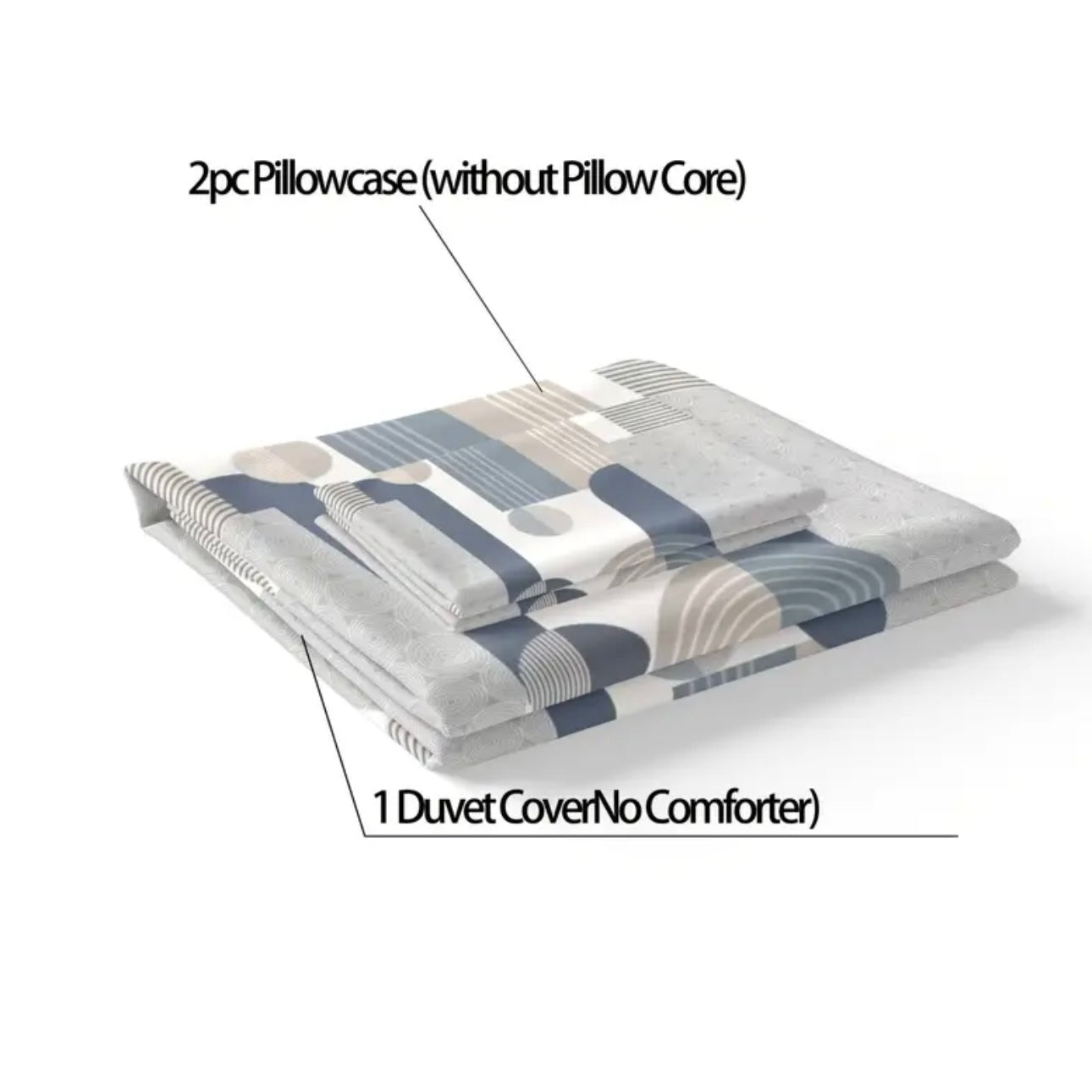 Zenora 3-Piece Printed Polyester Bedding Set