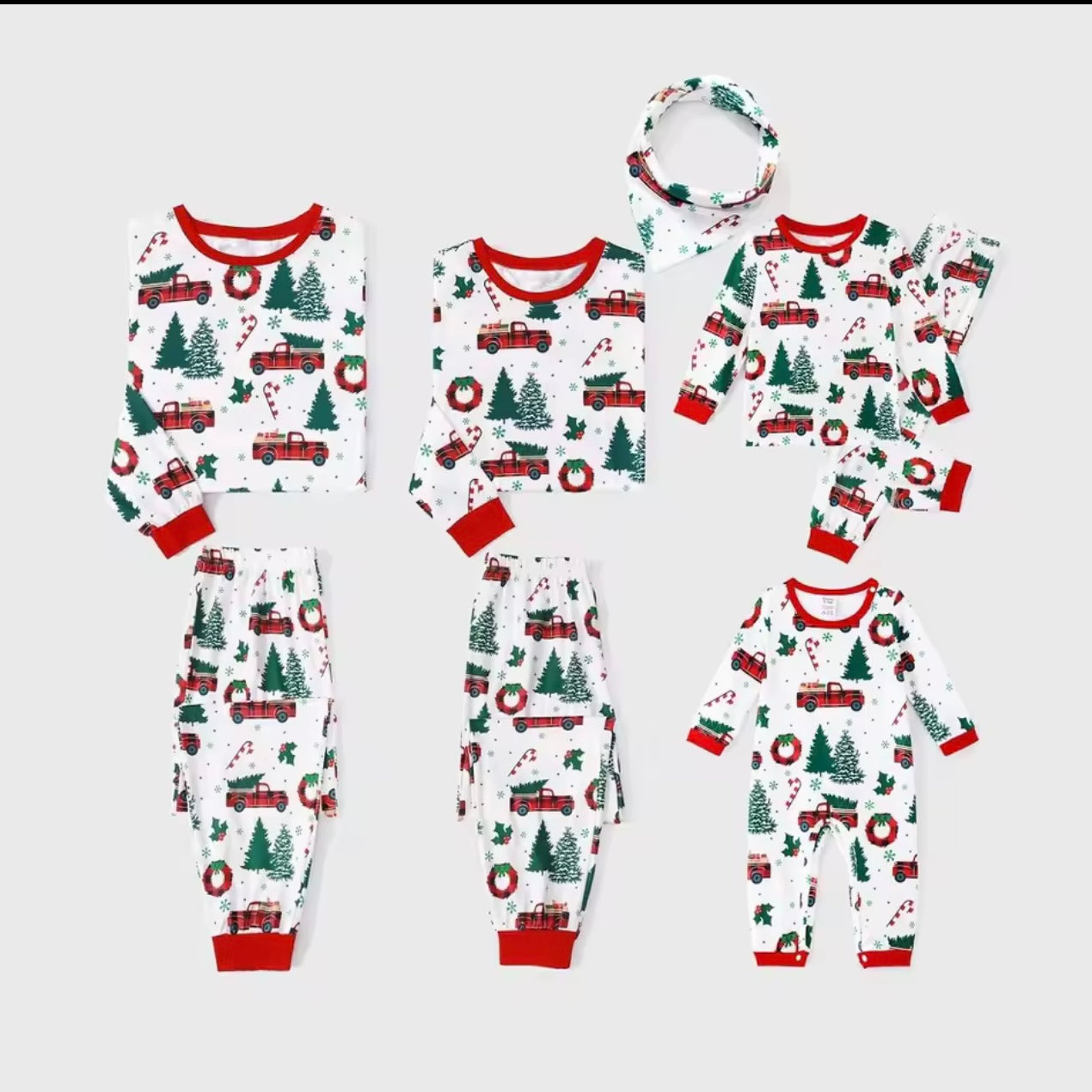 Zenora Christmas Family Matching Pajama Set (Adults, Kids, Baby & Dog)