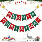 Zenora Festive Red Felt Merry Christmas Banner