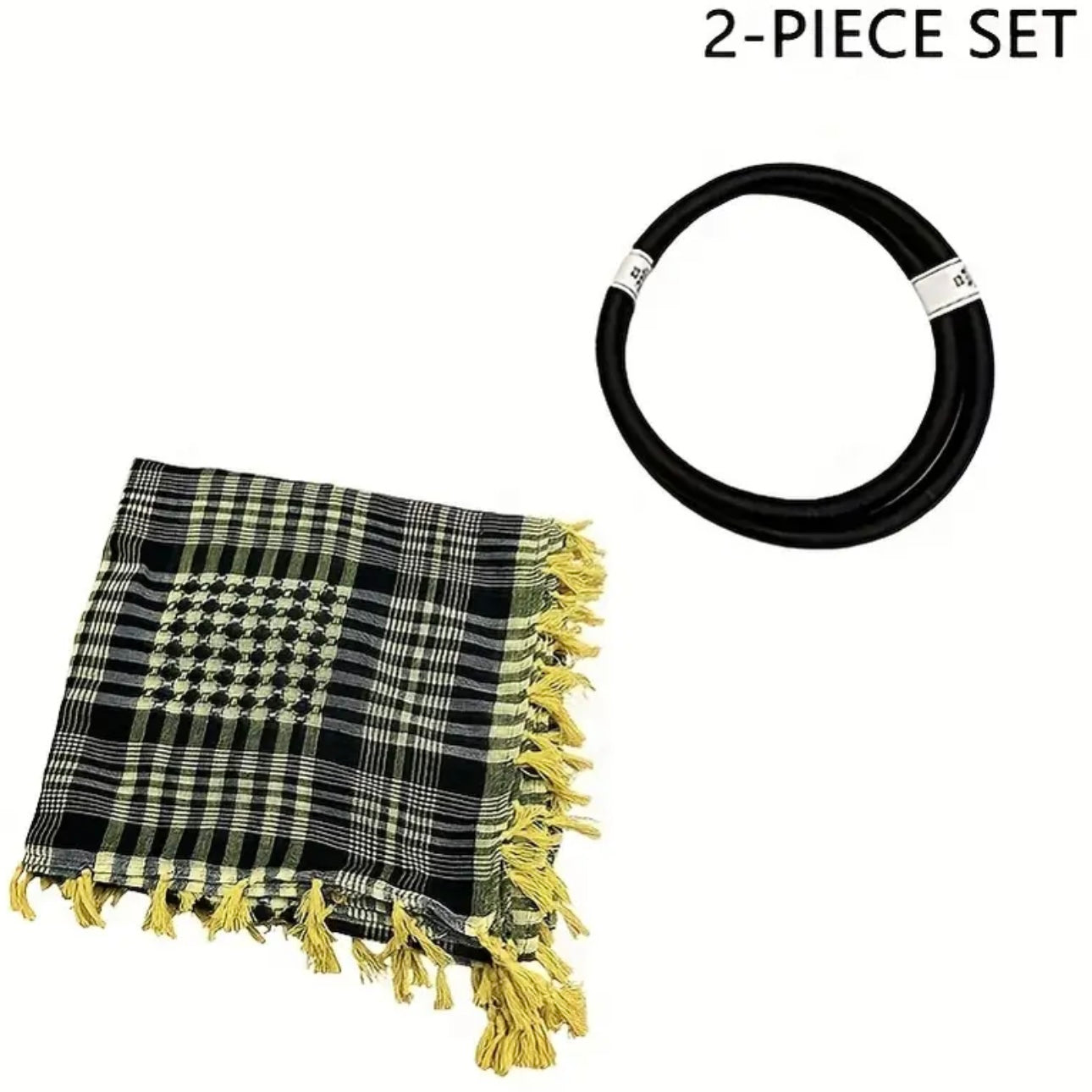 Men’s 2-Piece Arabic Square Scarf Set