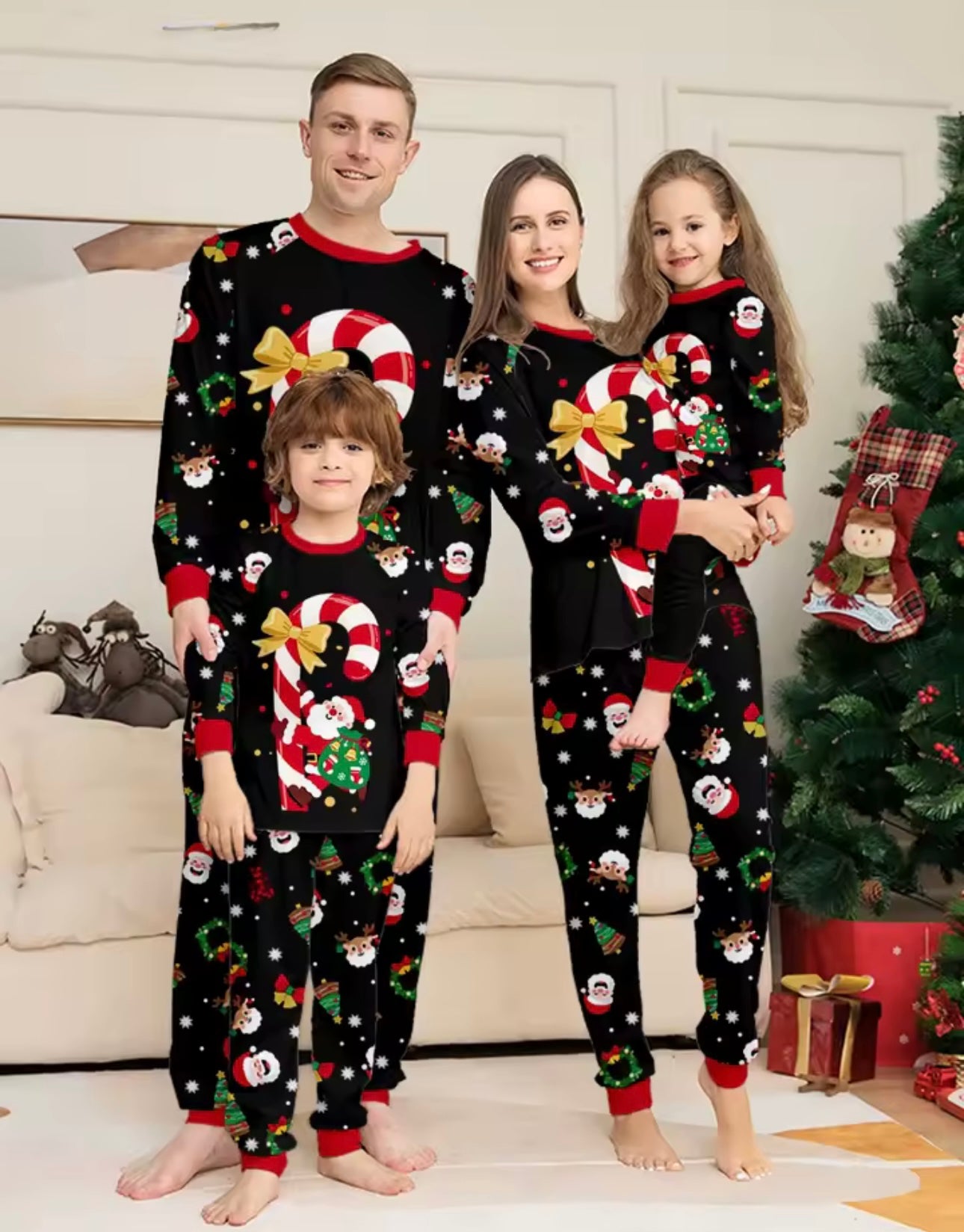Zenora Christmas Family Matching Pajama Set (Adults, Kids, Baby & Dog)