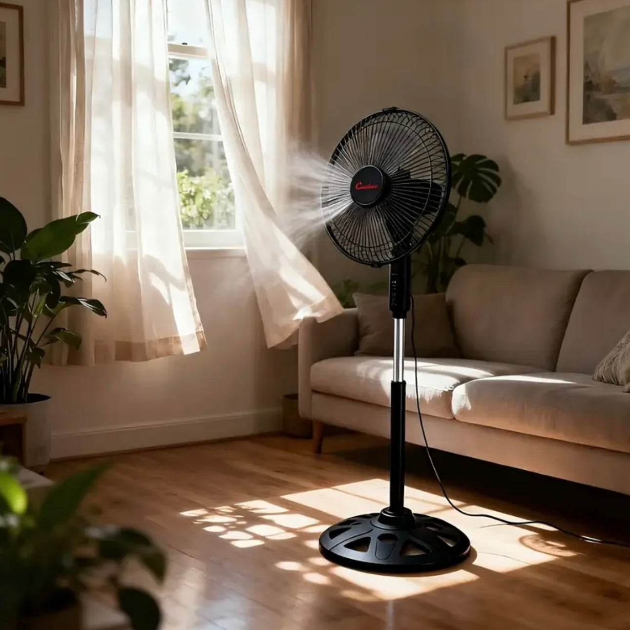 Zenora Large Electric Fan – Quiet 5-Blade Cooling