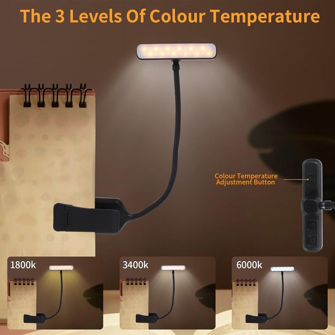 Zenora Adjustable LED Reading Light [Black]