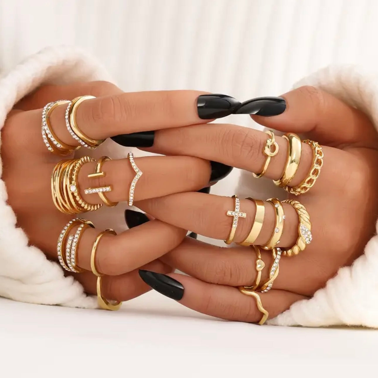 Luxe Amour 20-Piece Zirconia Stacking Ring Set